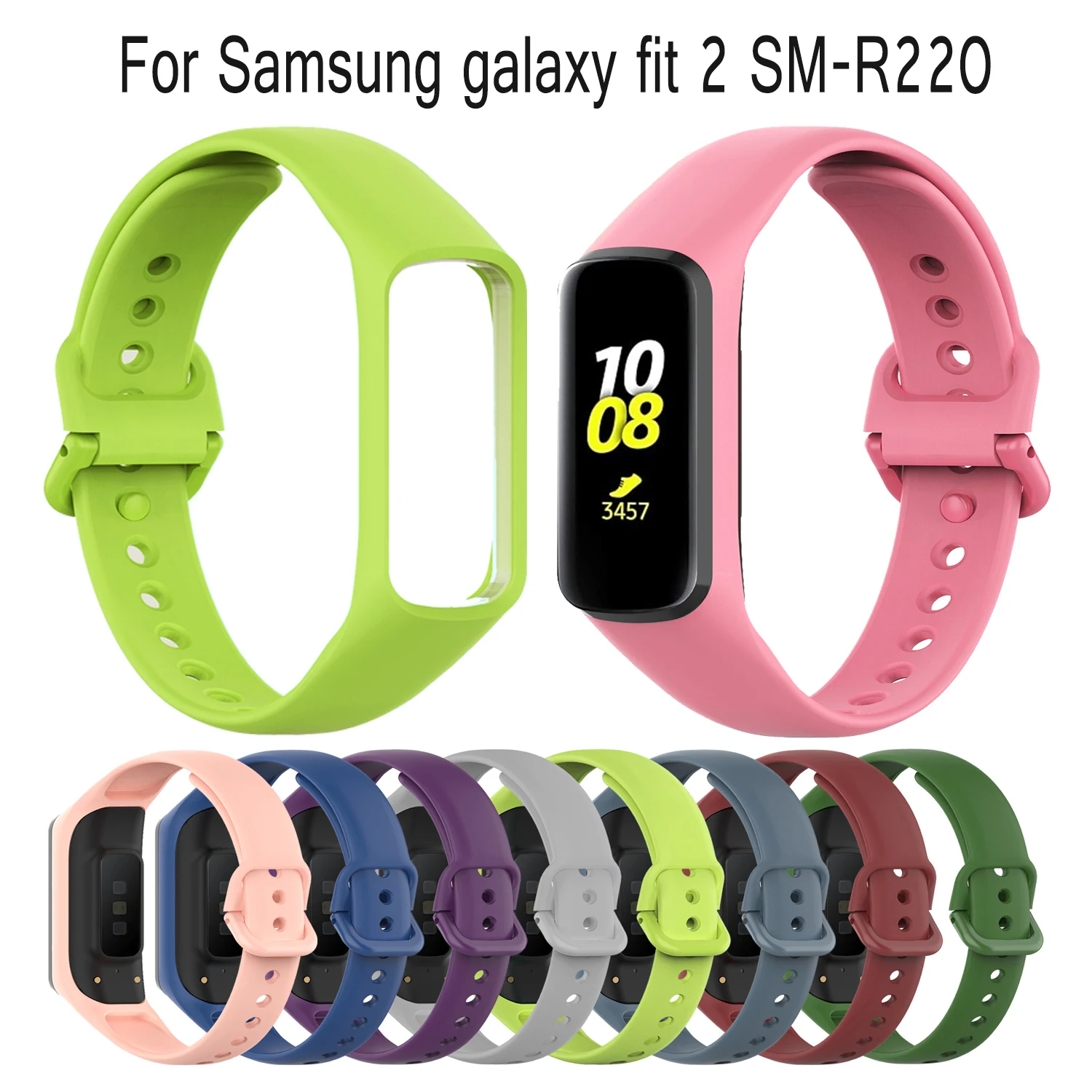 

Replacement bracelets silicone official styling Wristband strap For Samsung galaxy fit 2 SM-R220 smart watch bands Accessories