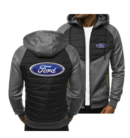 

2021 New Men Hoodies for Ford Logo Spring Autumn Jacket Casual Sweatshirt Long Sleeve Zipper Hoody