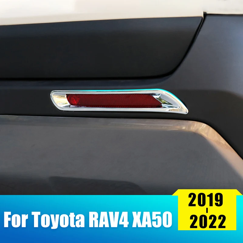 

High quality ABS Plastic Car Rear Fog Light Frame Decoration Cover For Toyota RAV4 2019 2020 2021 2022 RAV 4 XA50 Accessories