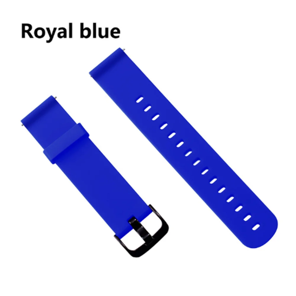 sapphire Силиконовый ремешок для часов Xiaomi Huami Amazfit Bip Little Band 20 мм ремешок для Amazfit Beep браслет на запястье samsung gear S2 S4 - Цвет: sapphire