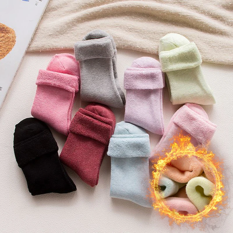 12Pcs/6Pair Hot Selling Women Cotton Socks Simple Solid Color High Quality Autumn Winter Warm Socks Chistmas Gift for Friend