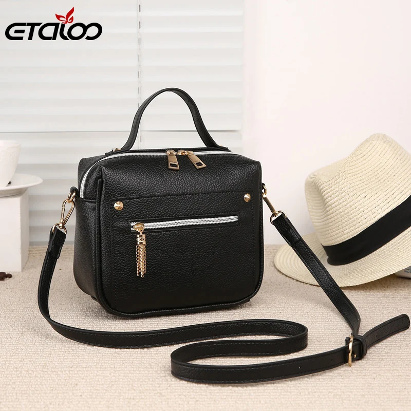 2021 модные повседневные однотонные женские Сумки из искусственной кожи женская