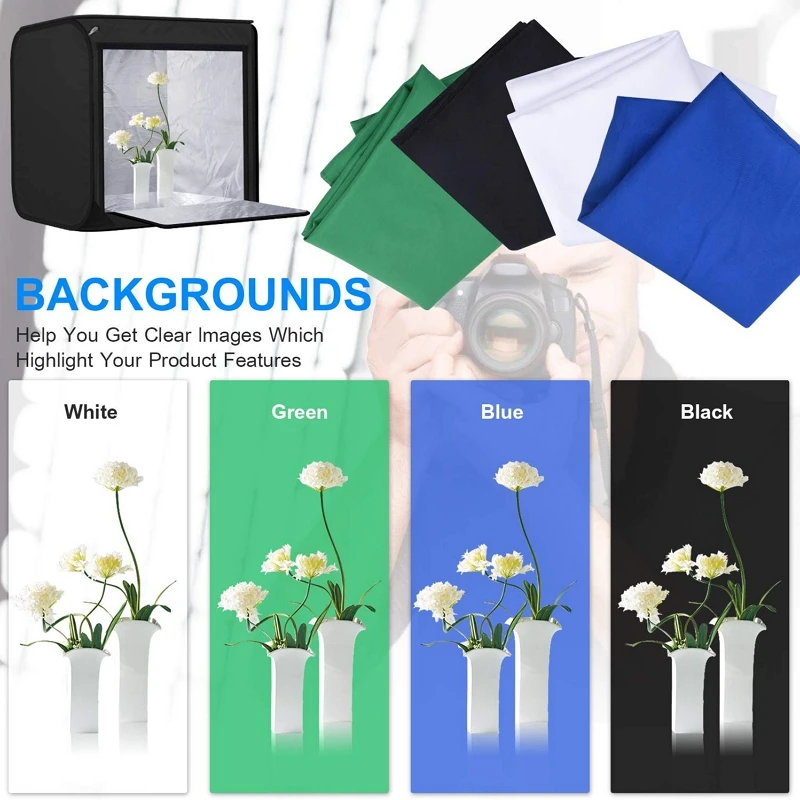 40/60 см складной софтбокс для фотостудии с регулируемой яркостью портативное