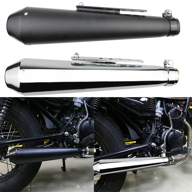 Универсальный 17 ''мотоциклетный выхлопной глушитель для Кафе Racer Ретро