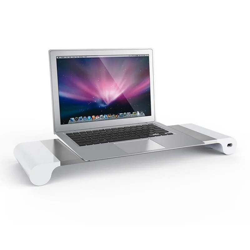 

Laptop PC Stand with USB Charging Monitor Base Aluminium Monitor Riser Notebook Desktop Mount Non-Slip Holder for macBook