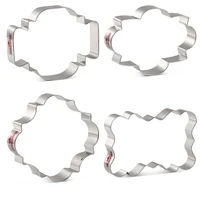 keniao plaque frame cookie cutter set for wedding 4 piece biscuit fondant bread pancake molds stainless steel by janka