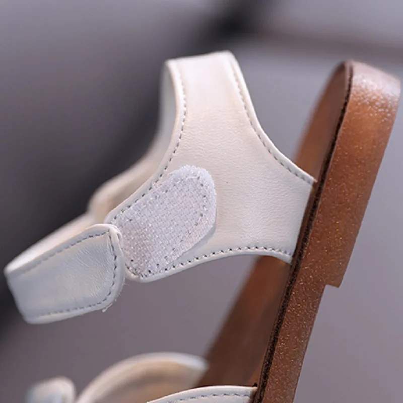 Детские сандалии с бантом бабочкой летняя обувь для девочек детские однотонные