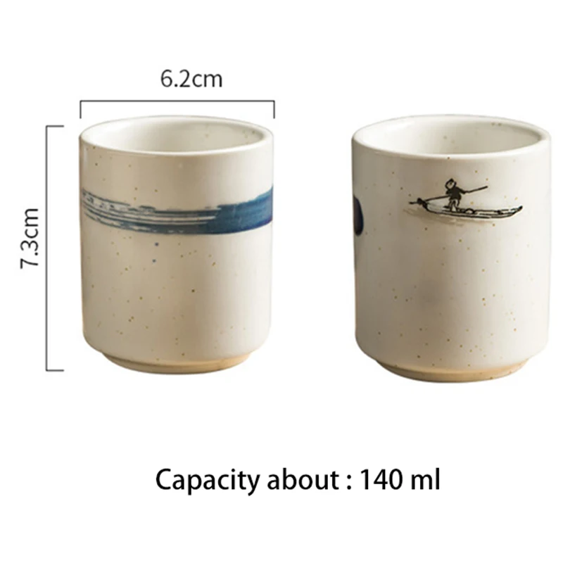 

Japanese eco friendly Ceramic Mug Porcelain office Water coffee Sake Cups Retro mugs Kungfu Teacup Sushi dining Drinkware gifts