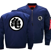 new fashion autumn winter anime z goku cartoon logo jacket men round collar baseball flight jacket male uniform coat
