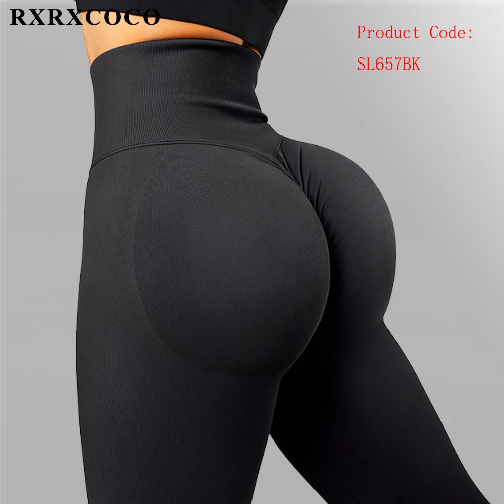 

RXRXCOCO High Waist Push Up Seamless Sport Legging Women Yoga Pants Super Stretchy Gym Workout Tights Sport Leggings Running Pan