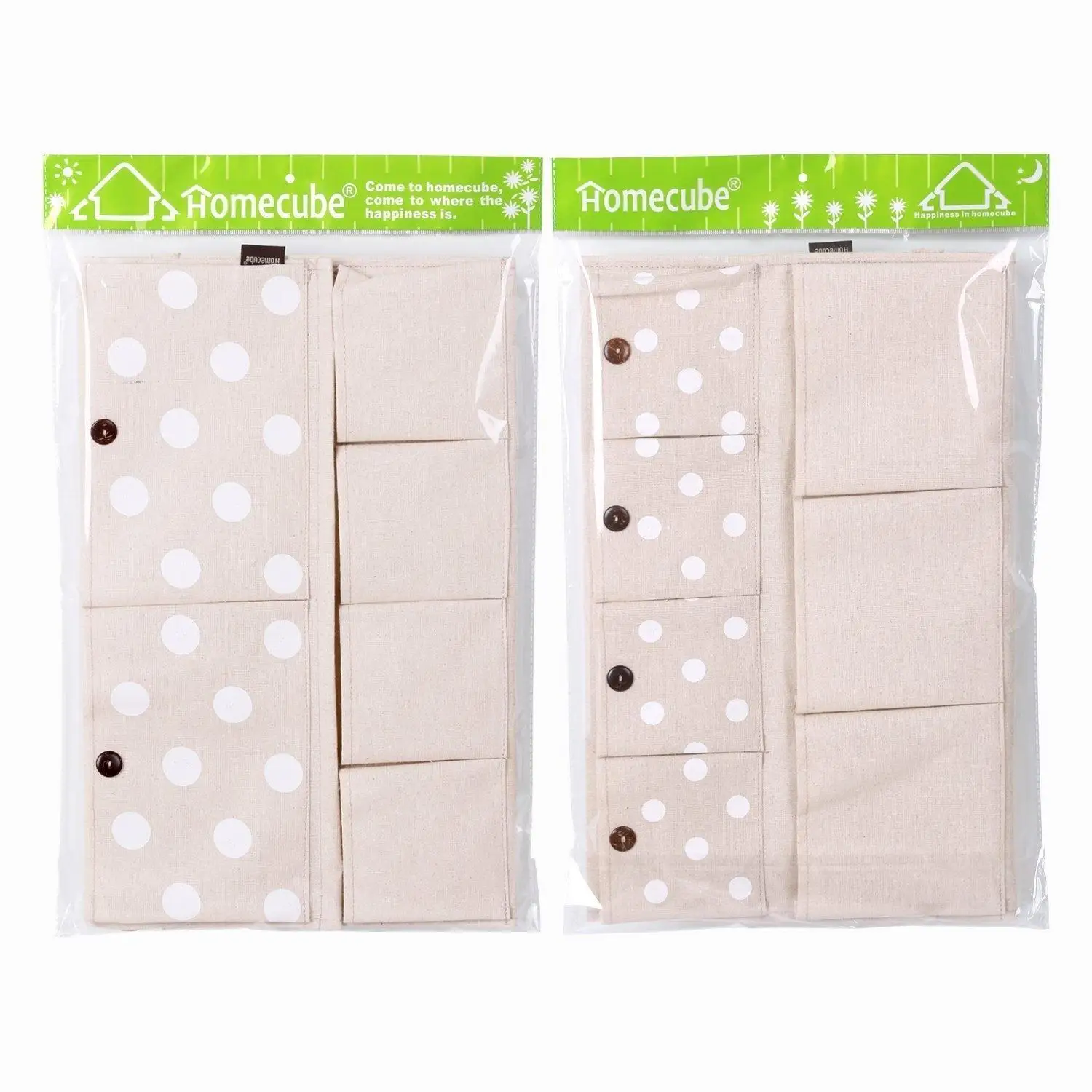 Подвесная сумка для хранения дома из льна и хлопка 13 карманов органайзер на