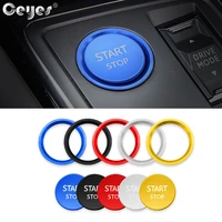 ceyes 1pc car engine ignition start stop push button cover accessories styling case for peugeot 5008 3008 408 508l 2008 308 4008