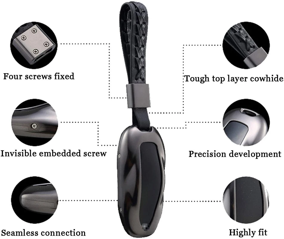 Кожаный чехол BAFIRE для автомобильных ключей Tesla Model S X с ремнем корпус из