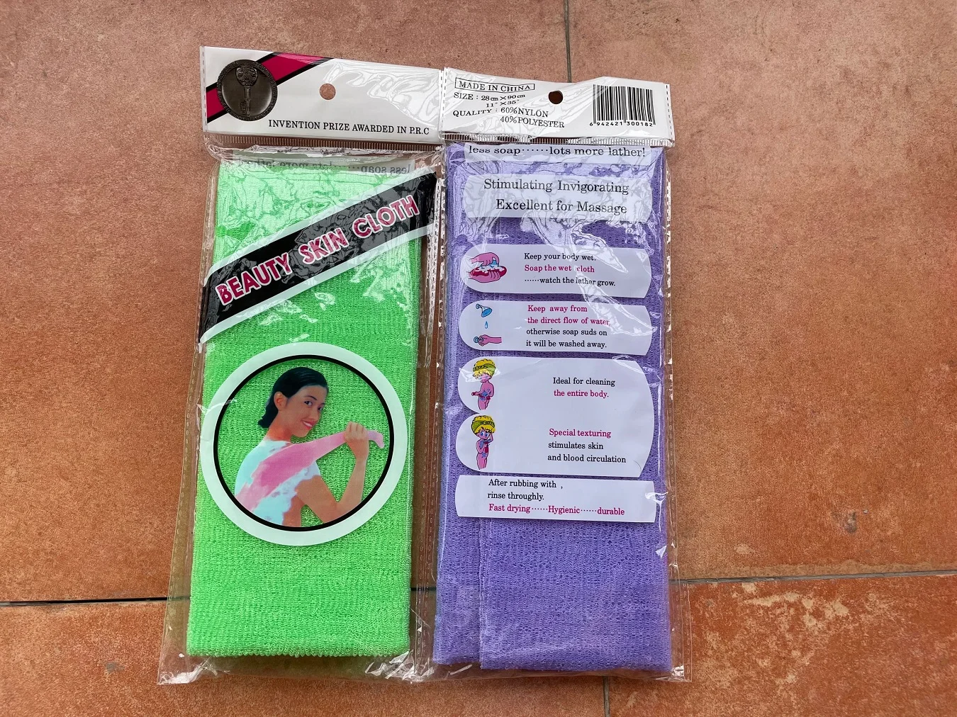 Красота Кожи Отшелушивающий ткань мочалки салфетки для бани халаты японский