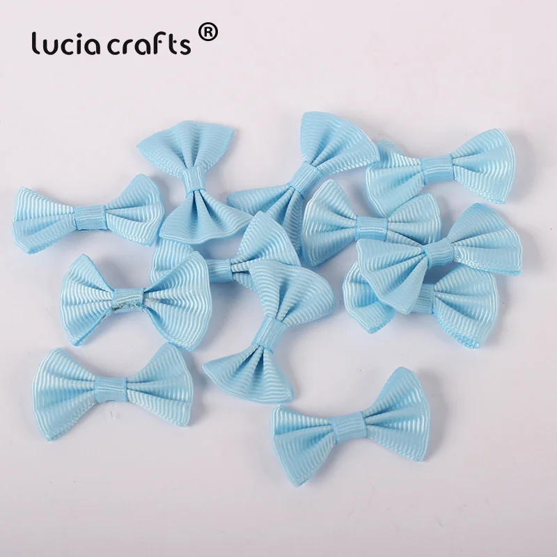blue 12pcs Lucia crafts, 3,5*2 см, разноцветные, Grossgrain, банты для девочек, бутик, мини-бант для волос, головной убор, сделай сам, одежда для рукоделия, 12 шт./24 шт., B0910 - Цвет: blue 12pcs