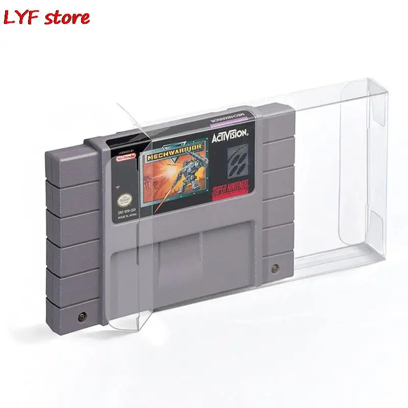 

10Pcs/lot New Clear PET Plastic Box Protector Case Sleeves Cover For SNES N64 CIB Boxed Games Cartridge Box 13.6*8.8*2.2cm
