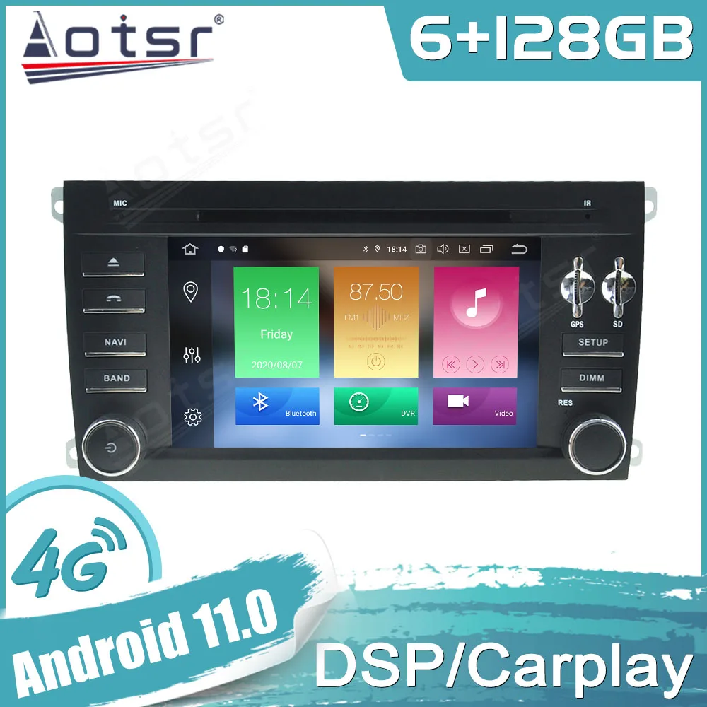 

Android 11 для Porsche Cayenne 2003-2010, Автомобильная GPS-навигация, автомобильное стерео, мультимедийное радио, видеоплеер, головное устройство Carplay