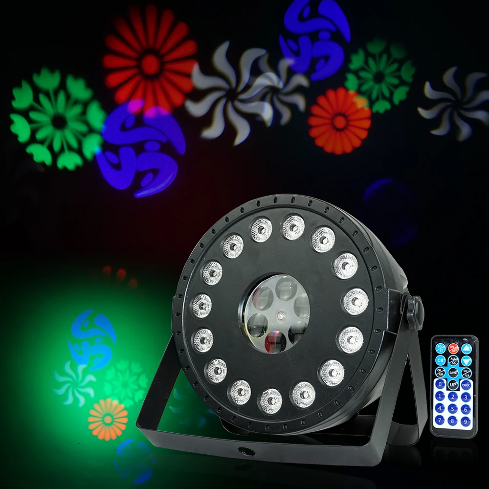 

New 15 LED RGBW DMX 512 Stage Flat Par Lighting Effect DJ Disco Party Holiday Christmas Bar Club Wedding Birthday Show Lights