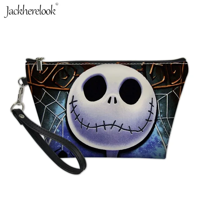 Jackherelook косметичка Для женщин Сумочка, косметичка Повседневное Макияж сумка с принтом "Кошмар перед Рождеством" Путешествия Сумочка-клатч мини кожаная сумка - Цвет: HMM1167Z8