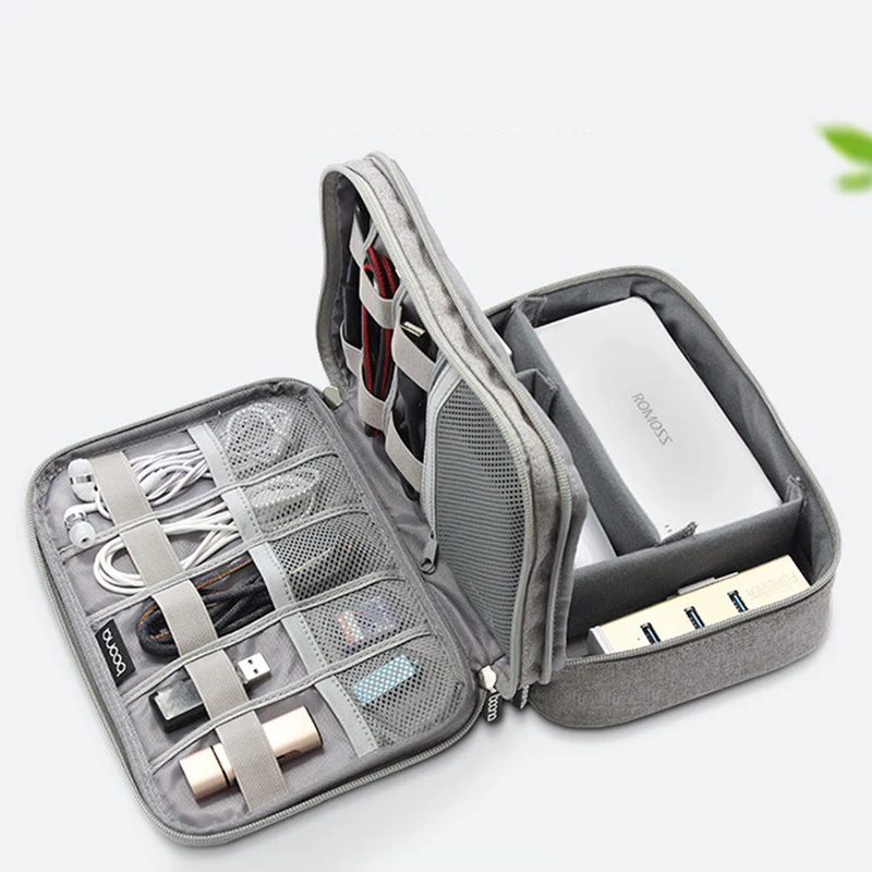 Portable Polyester Cable Bag Hard Drive Ipad Mini Storage Toolbox Box Accessories Digital USB Gadget Organizing | Дом и сад