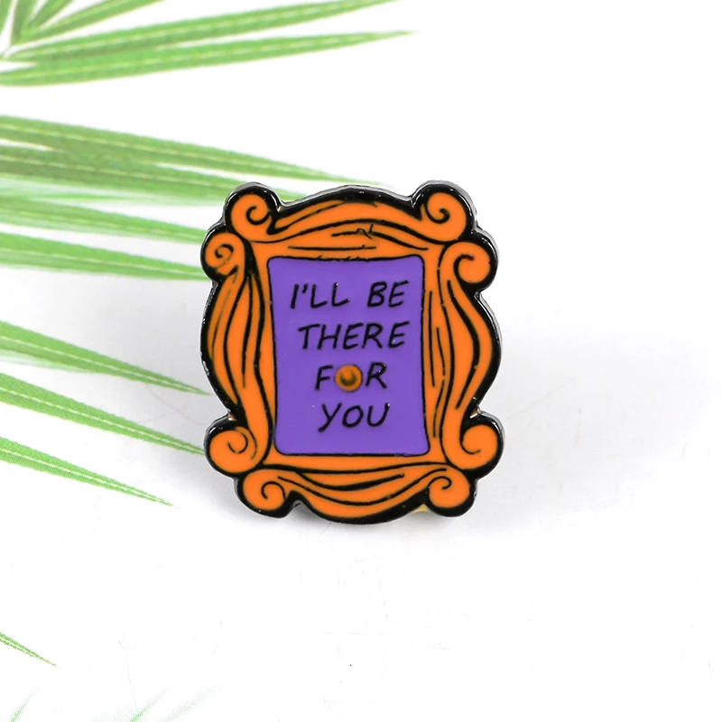 Эмалированная брошь с изображением друзей в дверь квартиры Моники броши для