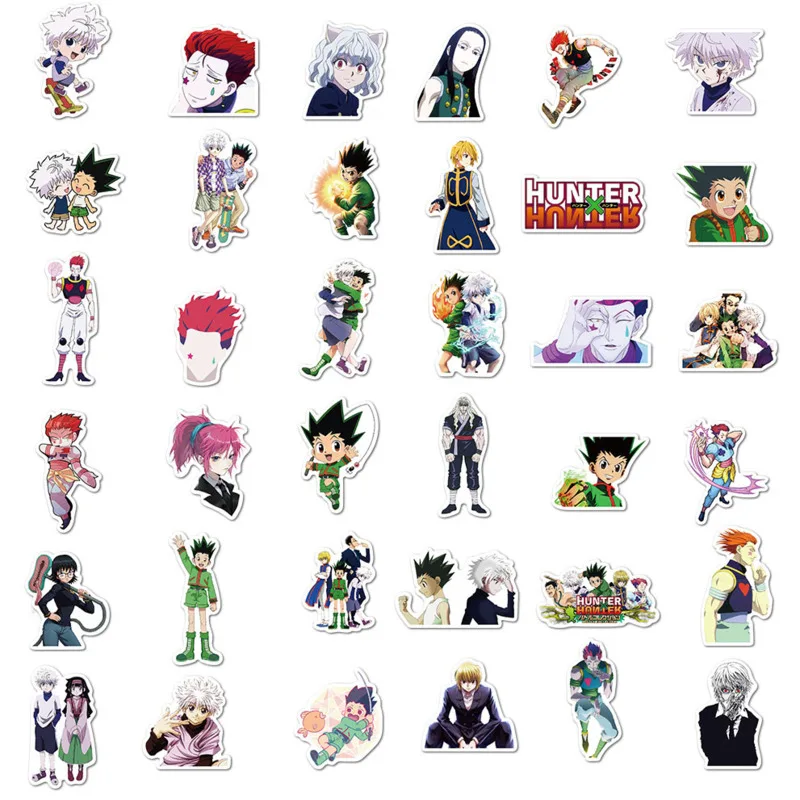 

10/50/100pcs Cartoon Comic Full Time Hunter Graffiti Stickers Bicycle Skateboard Guitar Luggage Waterproof Stickers