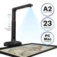 viisan s21 a2a3 large format overhead book document scanner 23mp high resolution auto flatten support multi language