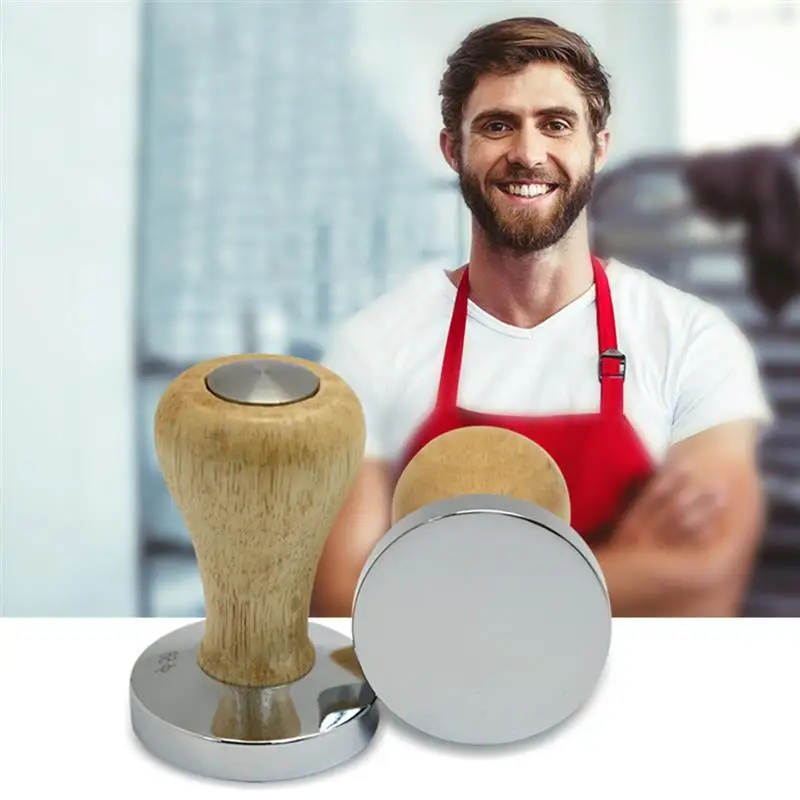 Кофе инструмент кофе трамбовщик портативный сверхмощный деревянной ручкой Es