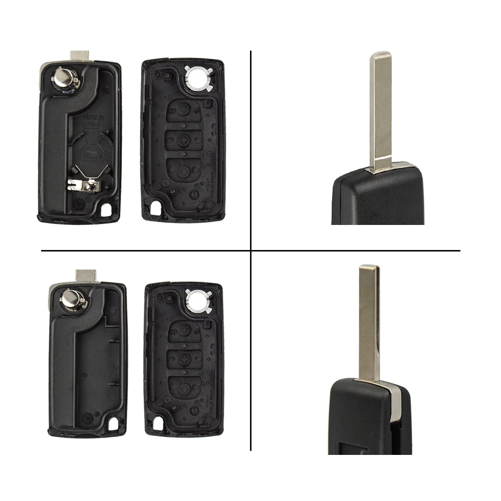 OkeyTech Флип складной автомобильный Корпус ключа для Peugeot 206 407 307 607 Citroen C2 C3 C4 C5 C6 berlingo