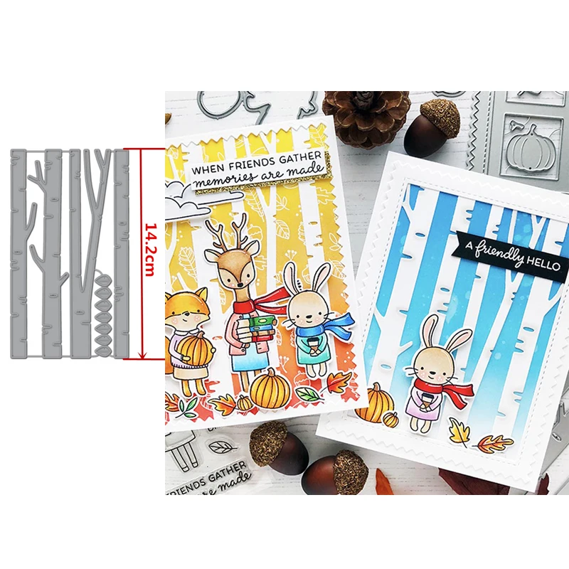 Металлический трафарет для вырезания березового дерева скрапбукинга бумажных