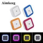 Ночник с сенсорным управлением, настенный мини-светильник, квадратная лампа для спальни, лампа для детской, гостиной, светильник