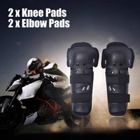 black 4pcs 2 x knee pads 2 x elbow pads motorcycle elbow pad protector accessoriesknee protective thickening gea t7v9