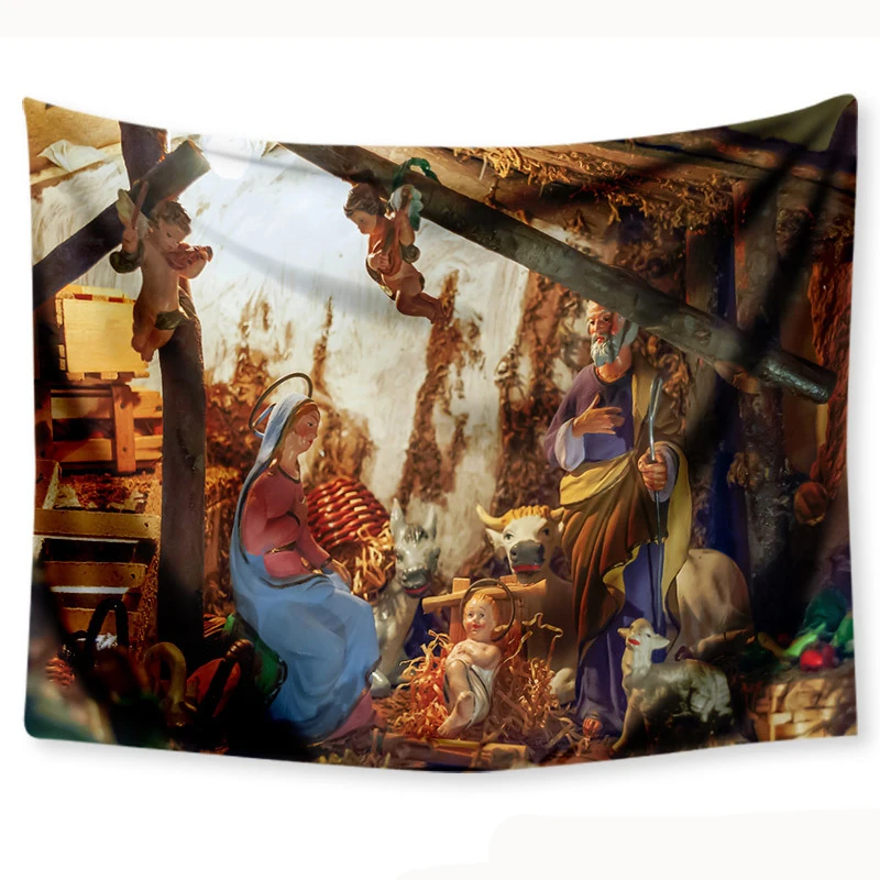 Настенный Ковер с изображением Иисуса домашний декор настенный гобелен большая