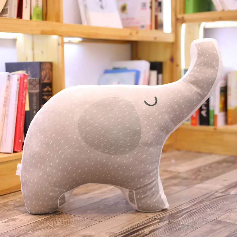 Elephant Ins/Лидер продаж, мягкая подушка в скандинавском стиле с изображением слона, лисы, лося, медведя, жирафа, кролика, детская подушка для спокойного сна, украшение комнаты, игрушка, подарок на праздник - Цвет: Elephant