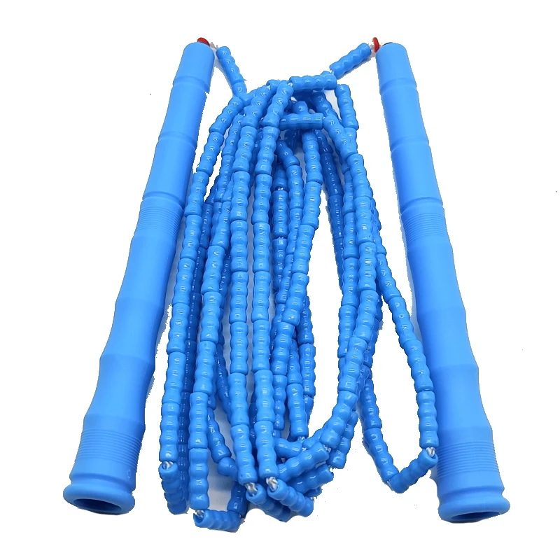 

Украшенная бисером скакалка из ПВХ с мягкими бусинами для фитнеса, свободного стиля, с длинной ручкой