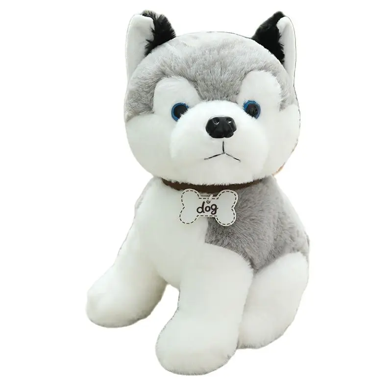 

New Arrive 22/30/40CM Kawaii Teddy Dog Plush Toys Lovely Stuffed Real Life Husky Dolls for Children Baby Birthday Presents