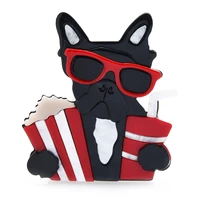 wulibaby acrylic take popcorn cola dog brooches for women girl cool fashion pet animal party office brooch pin gifts