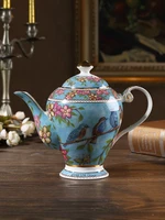 european ceramic tea set coffee pot chinese teapot british high grade porcelain teapot tea set afternoon tea flower teapot