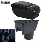 Подлокотник коробка для Renault Dacia Duster 2 2010-2015 центральная консоль коробка для хранения подстаканник из искусственной кожи 9 USB 2011 2012 2013 2014