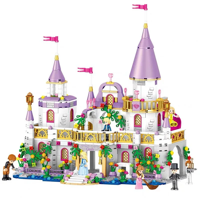 Девушка серии принцесса волшебный замок парк развлечений дворец модель