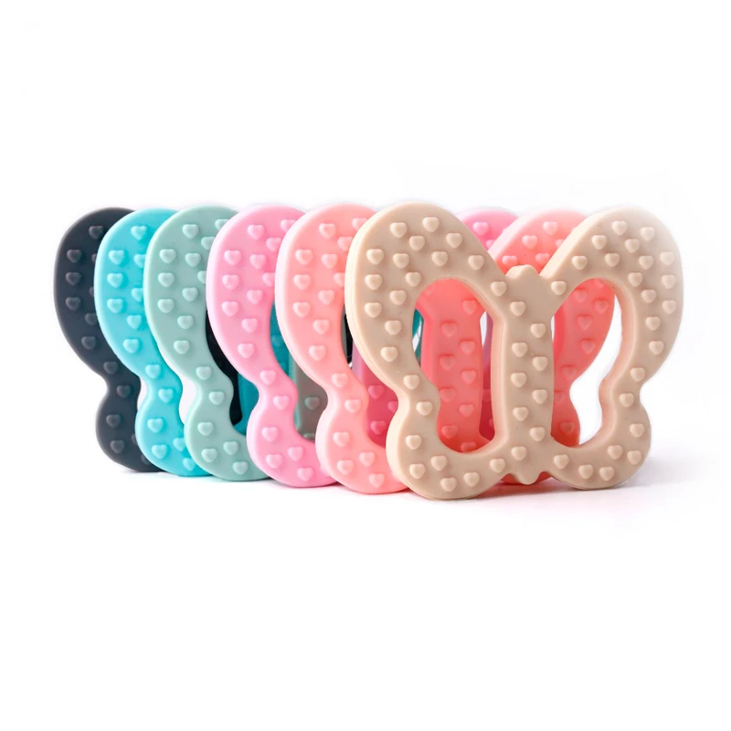 Let's Make-mordedor de silicona sin BPA, collar de lactancia seguro y natural, dentici&oacute;n para Baby Shower, 5 uds.-0