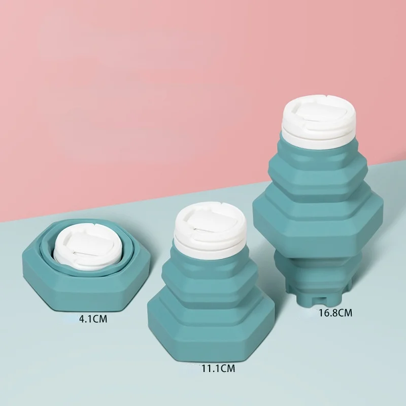 

Складные чашки, 500 мл, не содержит Бисфенол А, чашка для воды пищевого класса, дорожная силиконовая Выдвижная цветная портативная уличная ча...