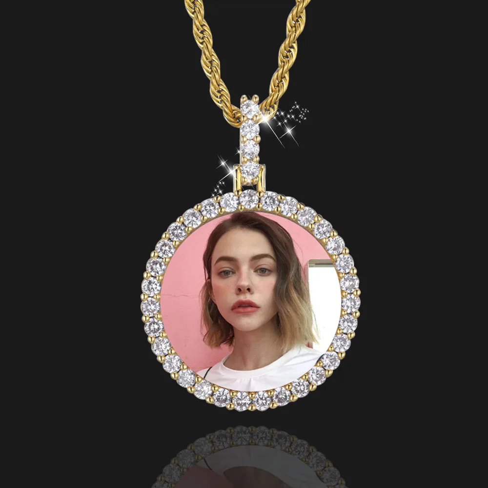 Цепочка с подвеской D &amp Z мужская фианитом ожерелье круглой задней поверхностью