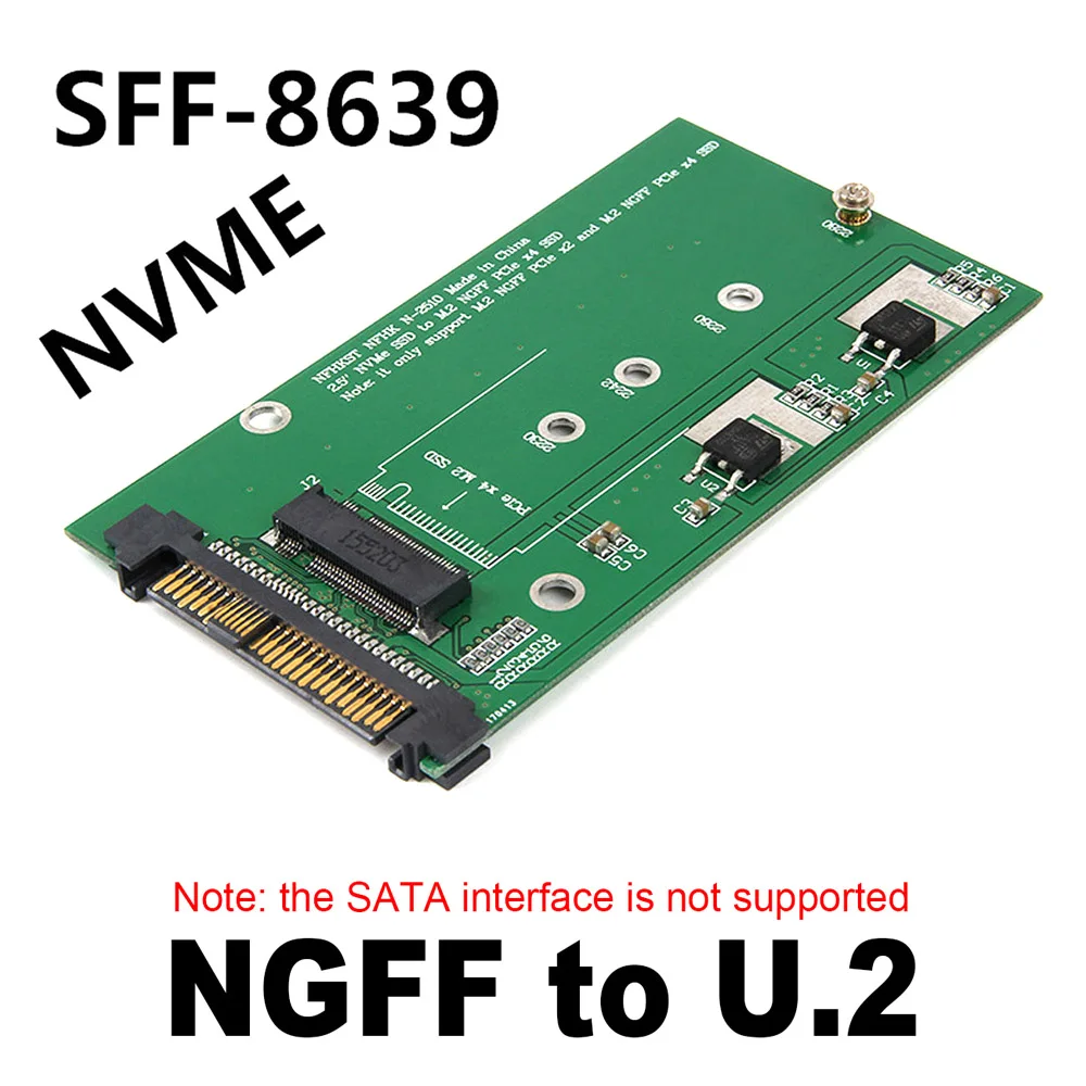 

Адаптер NVME для NGFF M-KEY, карта U.2-M.2 конвертер PCI-E, интерфейс PCI-E 4X и источник питания SATA, Прямая поставка