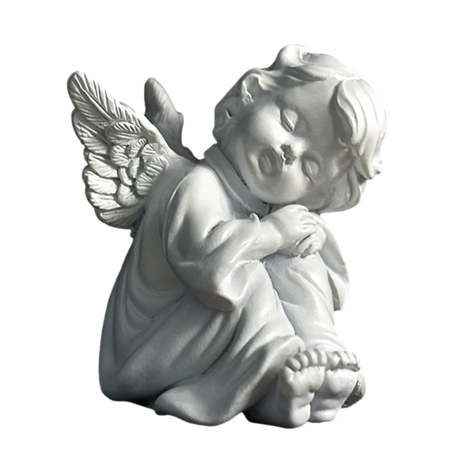 

Serene Angel Resin Statue Lovely European Style Retro Flower Fairy Ornaments Mini Desktop Deco Children's Room Deco Gifts