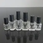 Пустая стеклянная бутылка для лака для ногтей 351015 мл, прозрачный портативный УФ-контейнер для геля, Заполняемая коробка для хранения, квадратная круглая трубка для макияжа