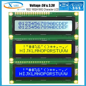 XABL 1602 1602A 16X2 символьный ЖК-модуль LCM цвет синий серый желтый экран IIC/I2C 4 Интерфейс 5 в 3, 3 В