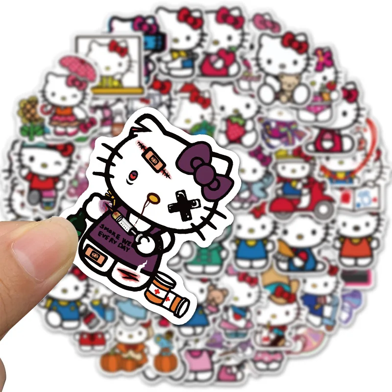 50 шт. SANRIO Hello Kitty наклейки для художественного оформления ногтей ручная работа