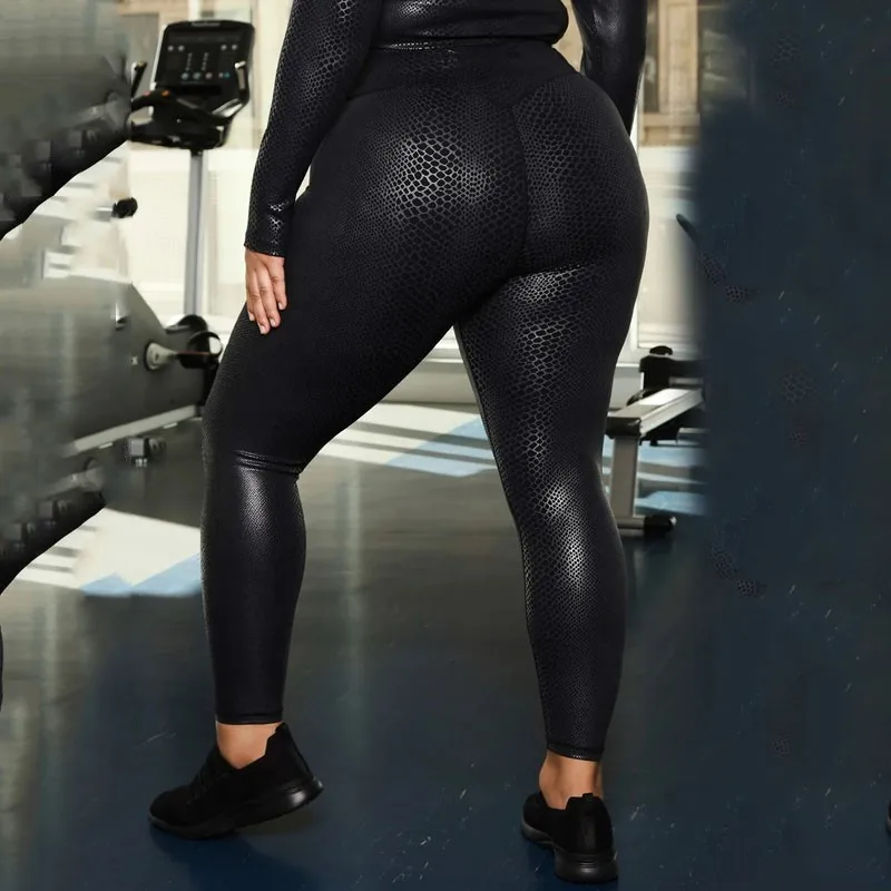 

3pcs/Set Women's Clothing Leather Printing Plus Size Sets Three Pieces Jacket+Camis+Trousers Suit XL-5XL