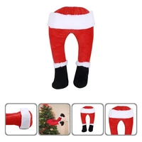 fashion santa claus legs wide application lightweight christmas hanging tree decor plush stuffed feet claus elf leg